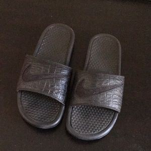 Black Nike Slides